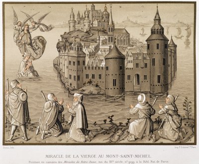 Cud Dziewicy w Mont-Saint-Michel - faksymile obrazu camaieu „Cuda Matki Bożej” autorstwa (after) French School