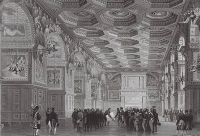 Pałac Fontainebleau (rycina) autorstwa (after) French School