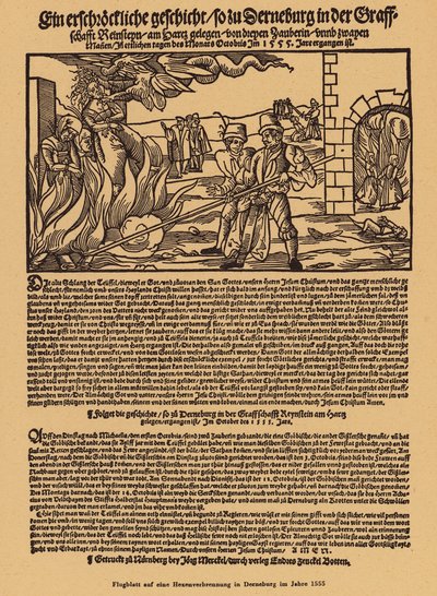 Palenie czarownic w Derneburgu, Niemcy autorstwa (after) German School