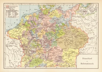 Niemcy w czasach reformacji (kolorowa litografia) autorstwa (after) German School