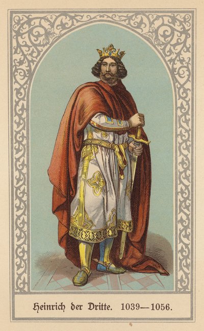 Henryk III, Święty Cesarz Rzymski (kolorowa litografia) autorstwa (after) German School