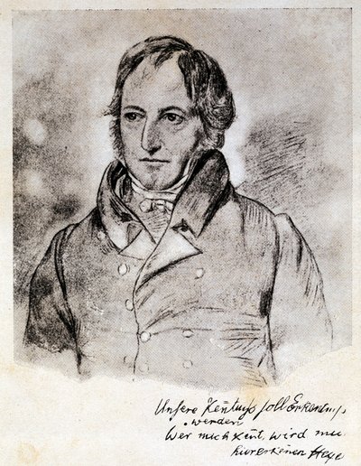 Portret Georga Wilhelma Friedricha Hegla (1770-1831), niemieckiego filozofa i idealisty. Grawerowanie wg rysunku G. Hensela. autorstwa (after) German School