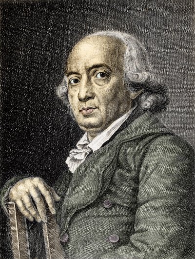 Portret Johanna Gottfrieda von Herdera Niemiecki poeta i filozof - Portret niemieckiego pisarza i filozofa Johanna Gottfrieda Herdera (1744-1803) - Grawerowanie Kolekcja prywatna autorstwa (after) German School