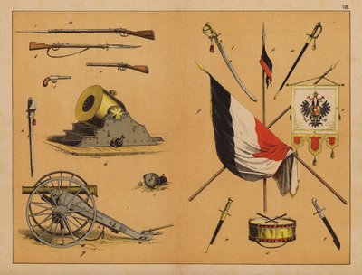 Broń (kolorowa litografia) autorstwa (after) German School