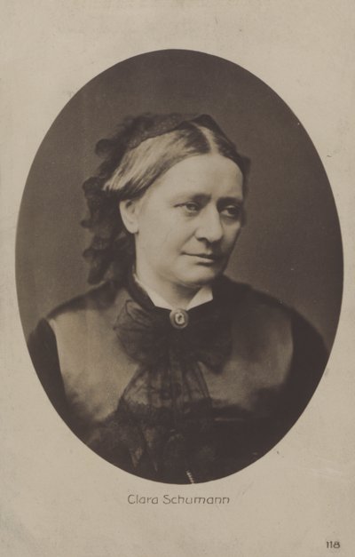 Clara Schumann, niemiecka pianistka i kompozytorka (zdjęcie czarno-białe) autorstwa (after) German photographer