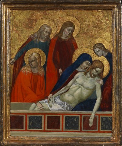 Złożenie do grobu Chrystusa, prawdopodobnie XIX wiek (tempera na desce) autorstwa (after) Italian School