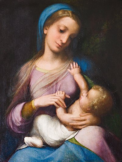Madonna z Dzieciątkiem lub Madonna Campori (olej na panelu) autorstwa (c.1489 1534) Correggio