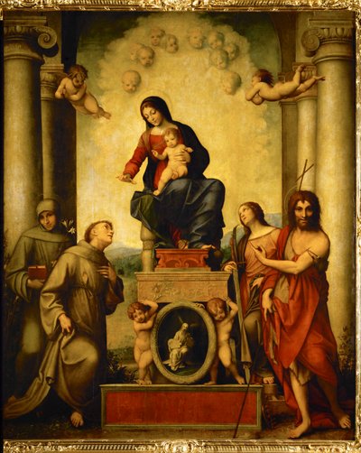 Madonna Świętego Franciszka z Asyżu (obraz na drewnie topoli) autorstwa (c.1489-1534) Correggio