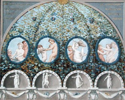Design for a Ceiling Fresco, opublikowany ok. 1780 (gwasz, tusz i akwarela na trawionej podstawie) (patrz także 192025-026 autorstwa (c.1489 1534) (after) Correggio