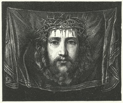 Welon Weroniki z portretem Chrystusa (rycina) autorstwa (c.1489 1534) (after) Correggio