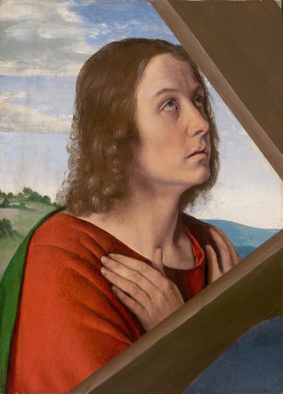 Fragment z Chrystus niosący krzyż: Święty Jan Ewangelista autorstwa (fl.c.1483 c.1529) Master of Moulins
