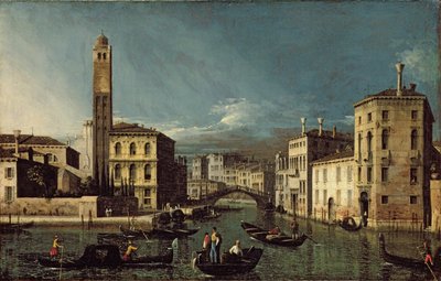 Scena nad kanałem, Wenecja autorstwa Giovanni Antonio Canal
