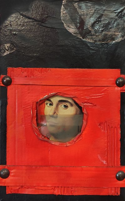 G. C. Riccardi, Breve corsa, 1986, Gemischte Technik, 60x80, Italien. autorstwa Gian Carlo Riccardi