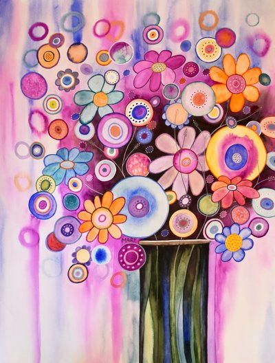 Kwiaty fantasy autorstwa Marys Watercolors
