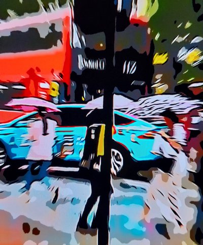 Niebieski samochód autorstwa Mavet