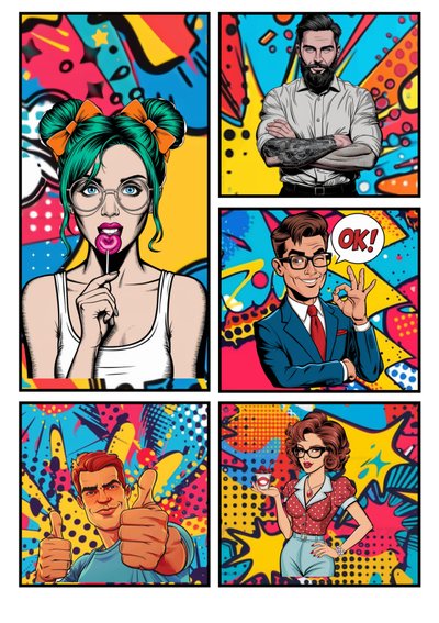 Komiks Popart "OK" autorstwa Mario Witt