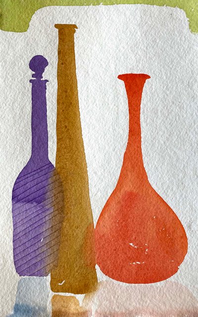 Jedna niebieska butelka 36x24 autorstwa Simon Fletcher