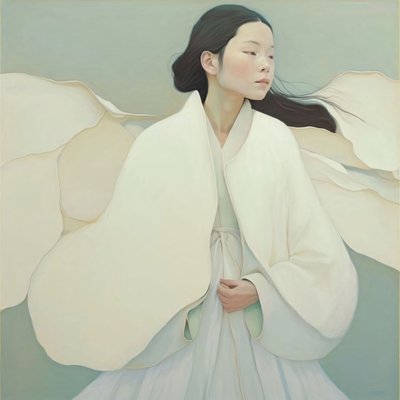 Japońska kobieta w tradycyjnym kimono, niestandardowe wydruki na płótnie autorstwa F. Abderrahim