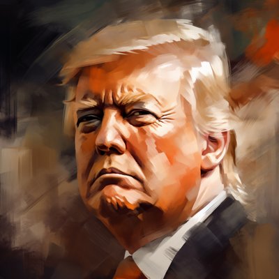 Artystyczne portrety Donalda Trumpa, dekoracje ścienne | druk na żądanie autorstwa F. Abderrahim