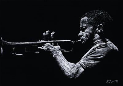 Współczesny trębacz jazzowy autorstwa Richard Young