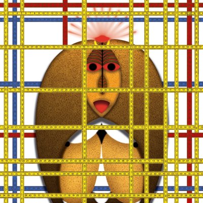 Animal Rationale (I) - Hommage Piet Mondrian autorstwa Alexander Eibach