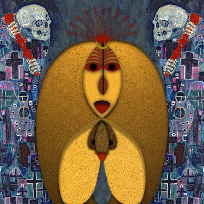 Anima Dannata (V) - Hommage Gustav Klimt autorstwa Alexander Eibach