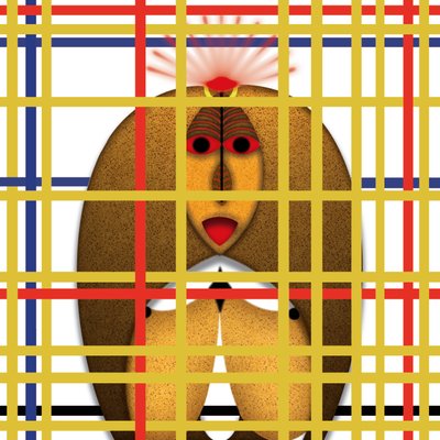Lockdown (XXV) - (aus der Serie Animal Rationale) autorstwa Alexander Eibach
