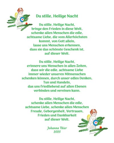 Cicha, święta noc autorstwa Johanna Thier