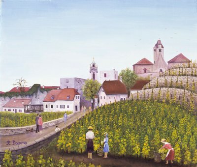 Winobranie w Dürnstein autorstwa Regine Dapra