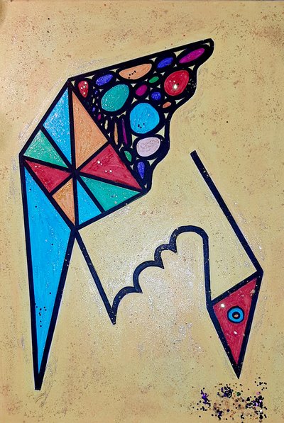 Dziobiący ptak autorstwa Steffi_Seiler_Art