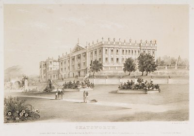 Chatsworth House, Derbyshire, 1839 autorstwa 4th Earl of Morton James Douglas