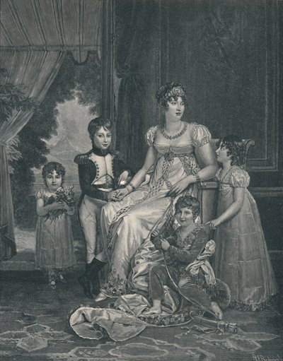 „Marie-Anuncjatka-Karolina Bonaparte”, c1810, 1896 autorstwa AE Anderson
