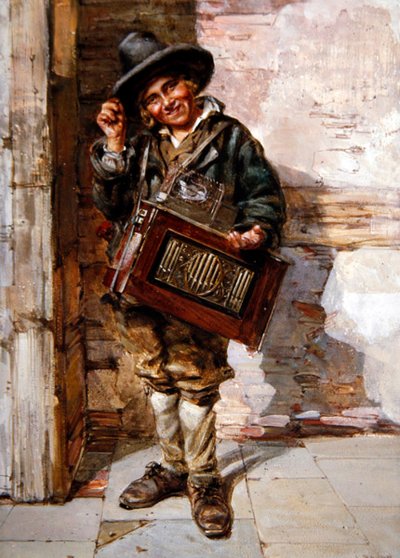 Gracz liry korbowej autorstwa A.J. Rayner