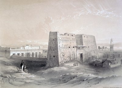 „Świątynia Edfu, Egipt”, XIX wiek autorstwa AR Grieve