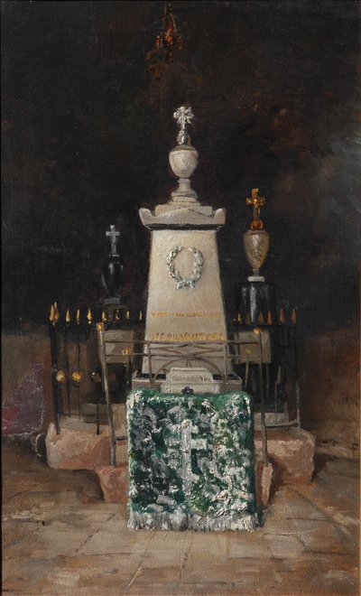 Nagrobek Lermontowa w Tarchanach, 1883 r. autorstwa A.S. Mezentsov