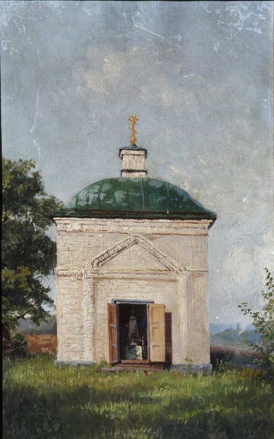 Kaplica kryptowa Michaiła Lermontowa w Tarchanach, 1883 r. autorstwa A.S. Mezentsov
