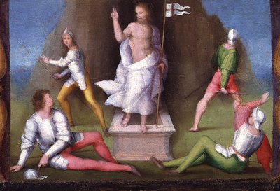 Zmartwychwstanie - fragment predelli autorstwa A.  Piccinelli