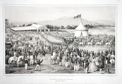 Koronacja generała Faustina Soulouque (ok. 1785-1867) jako cesarza Haiti autorstwa A. (after) Hartmann