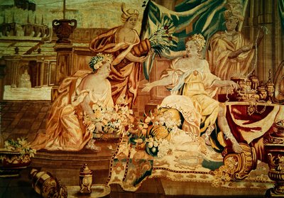 Azja, z gobelinu z czterech stron świata, detal figur, I poł. XVIII w. (detal 194760) autorstwa A. Baertams