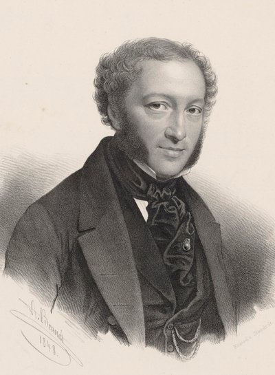 Portret pianisty i kompozytora Ignaza Moschelesa 1794-1870 , autorstwa A. Brandt