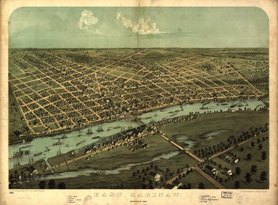 East Saginaw, Michigan, 1867 LOC 80691360 autorstwa A.; Chicago Lithographing Co. Ruger