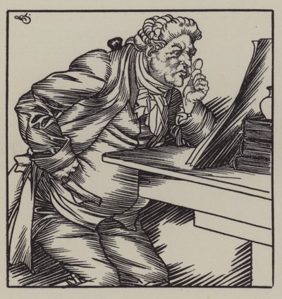 Ilustracja do The Essays of Elia autorstwa Charlesa Lamba (lito) autorstwa A. Garth Jones