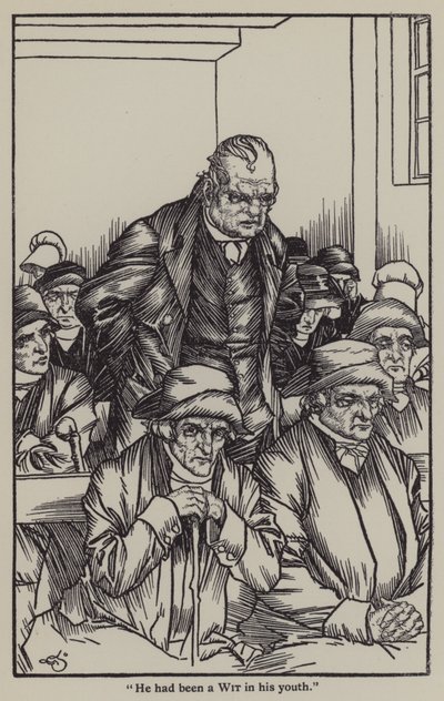Ilustracja do The Essays of Elia autorstwa Charlesa Lamba (lito) autorstwa A. Garth Jones