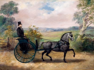 Mężczyzna w Gig, 1862 autorstwa A. Heaning