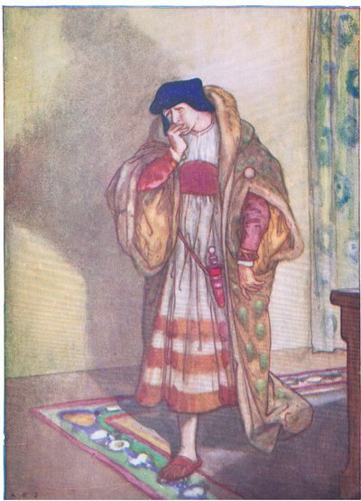 Angelo cierpiał tej nocy znacznie bardziej niż więzień, którego tak niesłusznie potępił (Miara za miarę) z Opowieści z pubu Shakespeare. przez Ward Lock & Co Ltd autorstwa A. Jackson