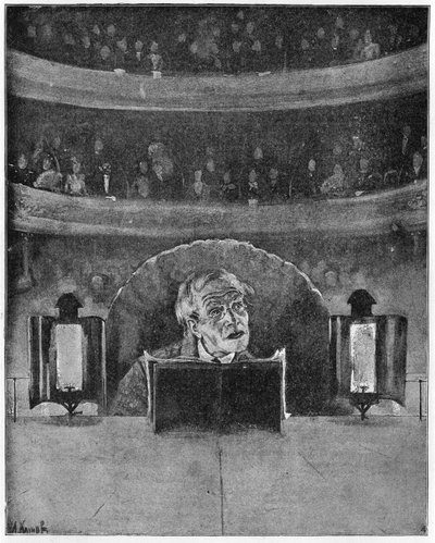 Jak aktor postrzega swoją publiczność i suflera, ok. 1890 r. autorstwa A. Kamak