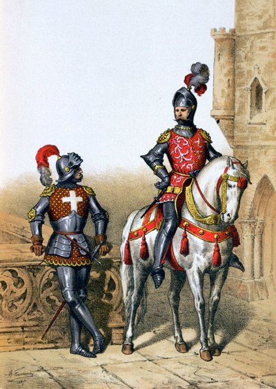 Kapitan łuczników w Paryżu i kawaler, XV w., 1887 r. autorstwa A. Lemercier