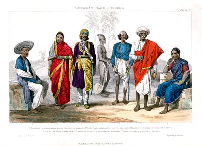 Rasa Kaukaska, Hindusi, 1800-1900. autorstwa A. Portier