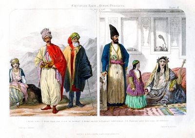 Rasa Kaukaska, Kurdowie i Persowie, 1873. autorstwa A. Portier
