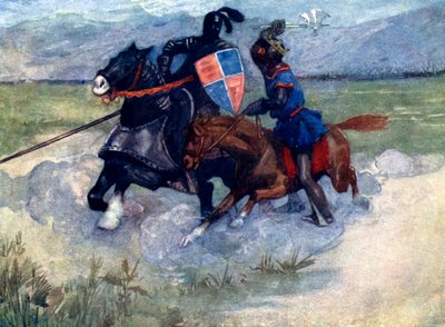 Bruce uniósł swój topór wysoko w powietrze..., 1314, 1905 autorstwa A. S. Forrest